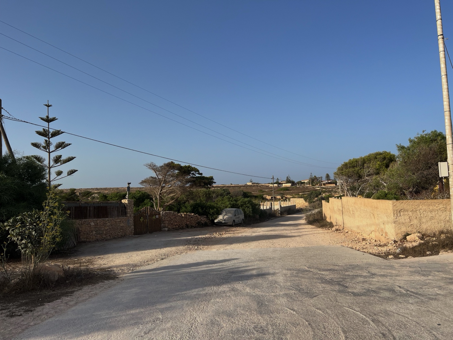 Inizio della strada sterrata